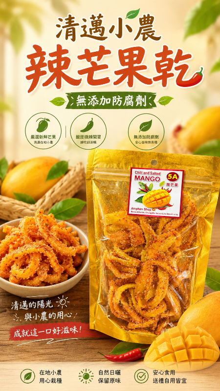 清邁小農 辣芒果乾